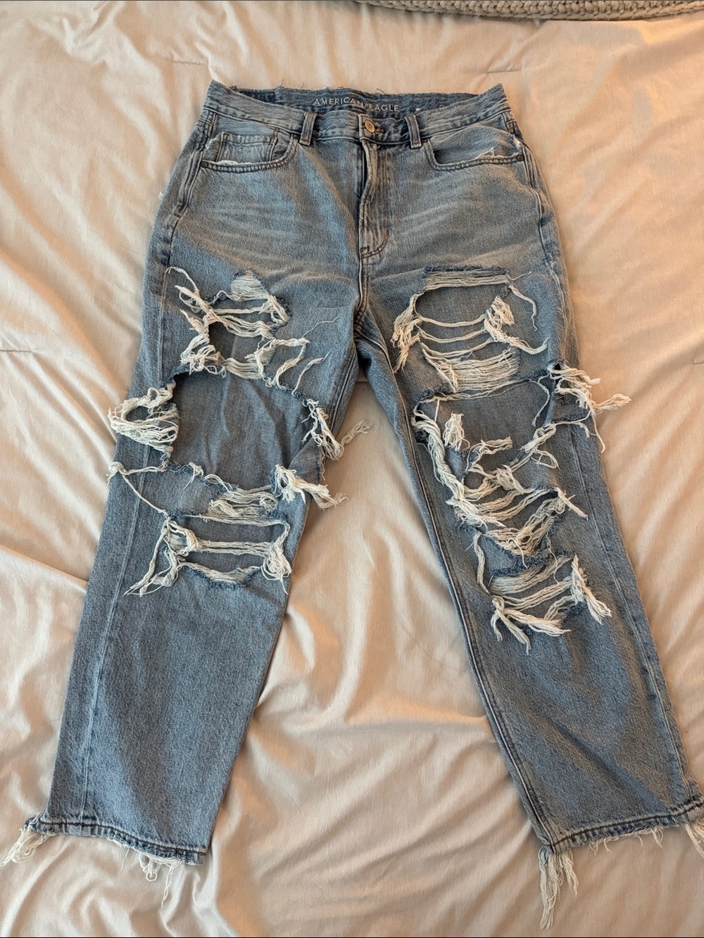 American Eagle Ripped Mom Jean